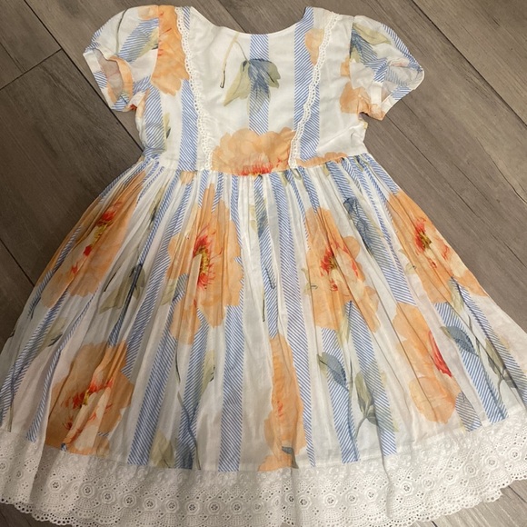 FLORAL PRINT COTTON MINI DRESS - Picture 6 of 14